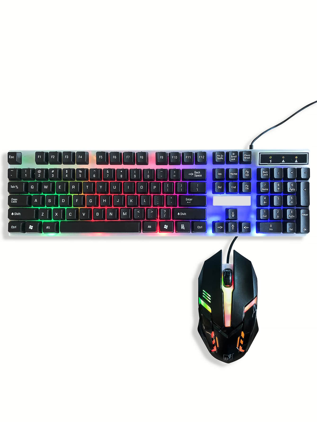 Luminous Gaming Keyboard & Mouse Combo - Black - View 1