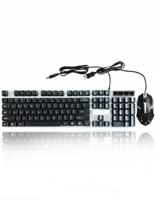 Luminous Gaming Keyboard & Mouse Combo - Black - View 2