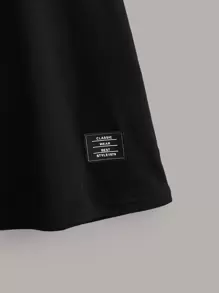 SHEIN 2pcs Tween Boys Letter & Cartoon Print Crew Neck Short Sleeve T-Shirts, Casual Summer Outfits - Black and White - View 5