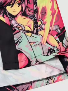 Manfinity EMRG Men Floral & Figure Graphic Kimono Without Tee - Multicolor - View 5