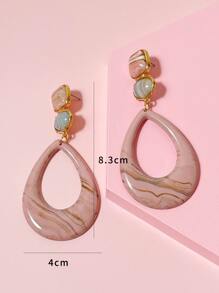 Bông tai giọt nước - Hồng - Xem 3