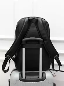 Balo đựng đồ dung tích lớn tối giản có thể gập lại 15,6 inch, cặp đi học, đi học, đi đại học, đi học, túi da thể thao cổ điển, túi đựng máy tính xách tay chống nước, túi đựng sách, túi đựng sách, túi đựng quà Giáng sinh mùa thu, túi du lịch Giáng sinh mùa đông, túi đựng quà ngoài trời, túi đựng máy tính thể thao ngày lễ, túi đi bộ đường dài, đa chức năng, thời trang, quà tặng thông thường, túi đựng máy tính xách tay, nhẹ, trang phục công sở, phù hợp cho nữ sinh viên đại học, nhân viên văn phòng, tân binh & nhân viên văn phòng, hoàn hảo cho ngày trở lại trường, ngày đầu tiên đến trường, công việc, kinh doanh, đi làm, văn phòng - màu đen - Xem 2