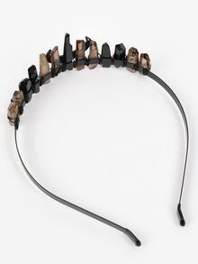 1入組中性鏤空月亮&水晶裝飾復古立體髮箍適合派對