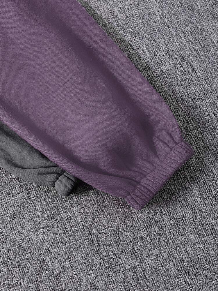 2pcs Solid Elastic Waist Thermal Sweatpants Graduation,Back To School Outfits,Graduation,Teacher Outfits For Women,Back To School Fall Cloth For Women