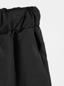 Manfinity Men Letter Graphic Baseball Collar Shirt & Drawstring Shorts Without Tee - Multicolor - View 6