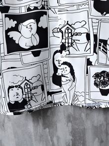 Manfinity EMRG Men Figure Graphic Shirt - Black and White - View 4