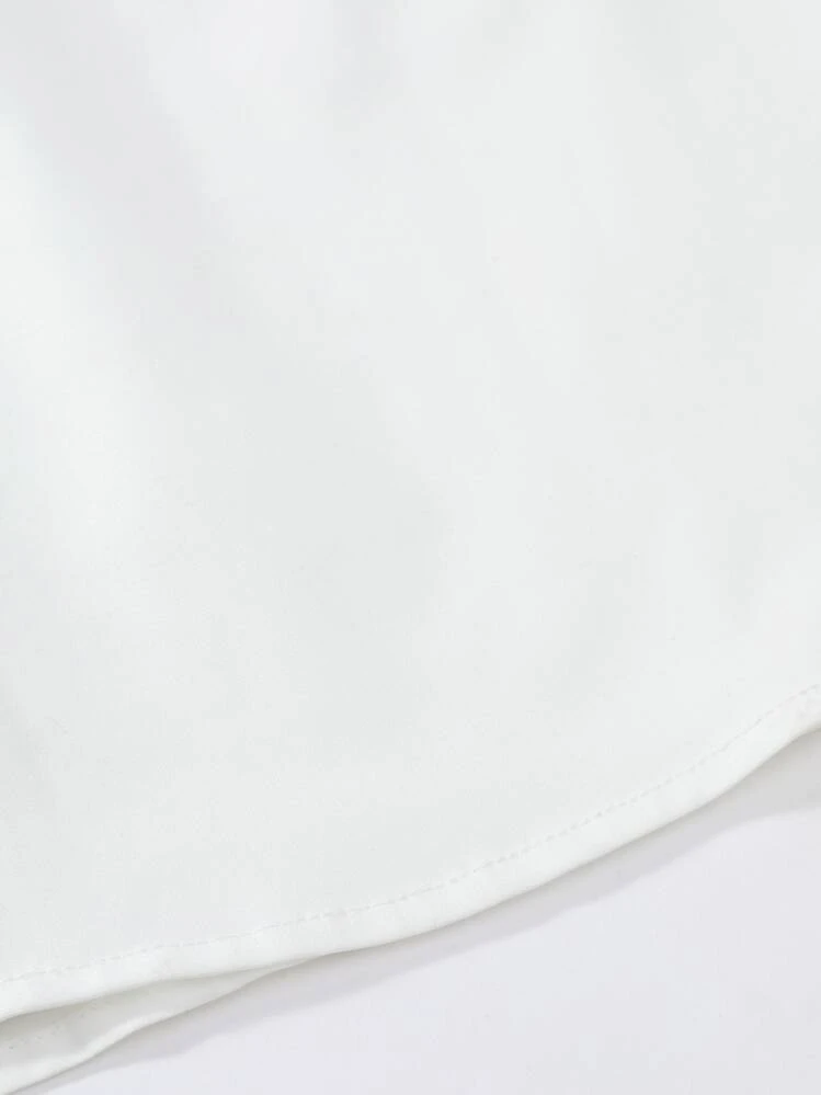 Manfinity Homme Camisa de hombre con detalles de parche de letras sin camiseta, camisa casual de golf de botones de manga corta a bloques de color hecha con costura, regalo para novio - Gris - Añade 3