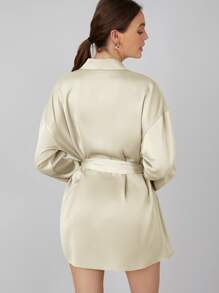 MOTF PREMIUM Váy blazer Thắt lưng - Màu be - Xem 2