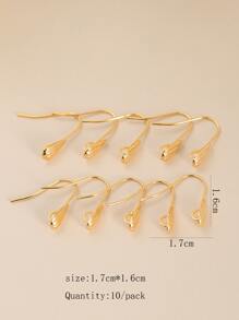 10 Chiếc Đồng Tinh Tế Tự Làm Móc Tai Mỹ Hoàn Thiện Tự Làm Phụ Kiện Trang Sức Cho Tự Làm Bông Tai - Vàng - Xem 3
