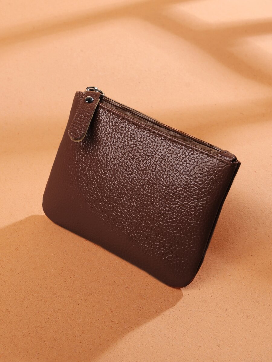 荔枝紋壓花包,輕巧時尚,適用於周年慶、生日禮物、白領禮品、男性、女性 - 咖啡棕 - 查看 1