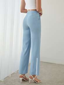 MOTF PREMIUM ZIPPER SIDE TAILORED TROUSERS - Baby Blue - View 2