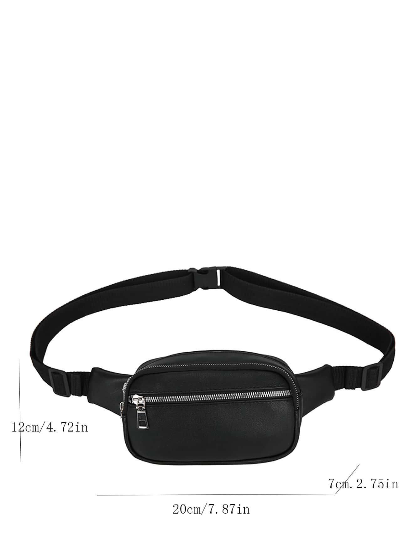 極簡風格腰包 - 黑色 - 查看 5