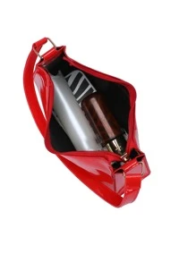 女士蕾丝蝴蝶新月形单肩包 - 紅色 - 查看 7