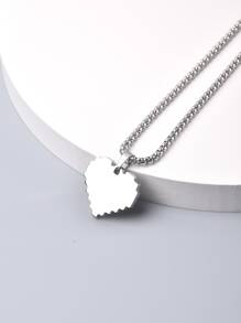 Vòng cổ trái tim quyến rũ dành cho nam giới thời trang và phổ biến bằng thép không gỉ để làm quà tặng trang sức và cho vẻ ngoài sành điệu - màu đen - Xem 2