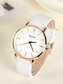 KEZZI Đồng hồ thạch anh tay tròn - trắng - Xem 2