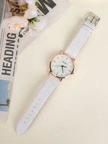 KEZZI Đồng hồ thạch anh tay tròn - trắng - Xem 4