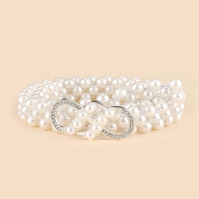 Faux Pearl Beaded Belt