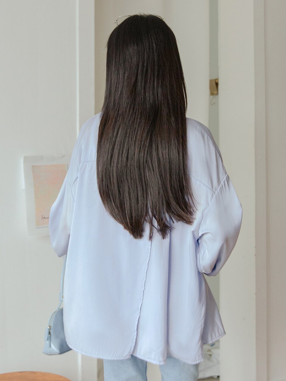 Drop Shoulder Button Front Shirt Fall Tops Long Sleeve Top