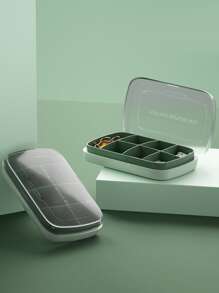 1pc Portable Medicine Storage Box - Green - View 2