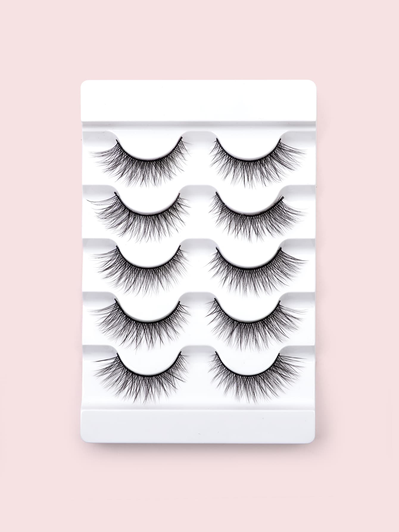 Full Hàng Mi Giả 5 Đôi Giả Chồn Hàng Mi Đuôi Thon Dài Chéo Lông Mi Giả Cho Nữ Mẹ Vợ Em Gái Teen Girl người Bạn - màu đen - Xem 1