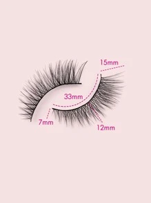 Full Hàng Mi Giả 5 Đôi Giả Chồn Hàng Mi Đuôi Thon Dài Chéo Lông Mi Giả Cho Nữ Mẹ Vợ Em Gái Teen Girl người Bạn - màu đen - Xem 4