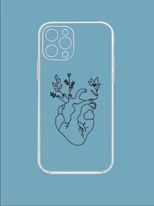 愛心圖案透明手機殼