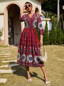 EMERY ROSE Đầm Trọn gói Bộ lạc Boho - Nhiều màu - Xem 3