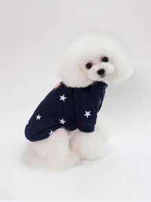Star Print Pet Coat - Màu xanh hải quân - Xem 1