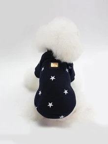 Star Print Pet Coat - Màu xanh hải quân - Xem 3