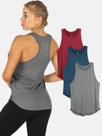 3入組賽車背心圓領運動背心