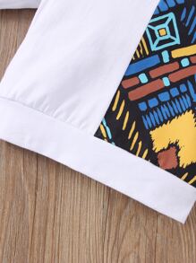 Baby Boy Graphic Print Sweatshirt & Joggers - Multicolor - View 5