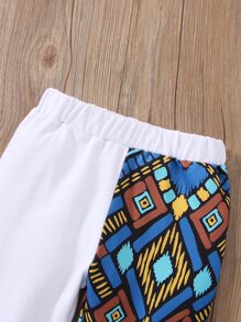 Baby Boy Graphic Print Sweatshirt & Joggers - Multicolor - View 6