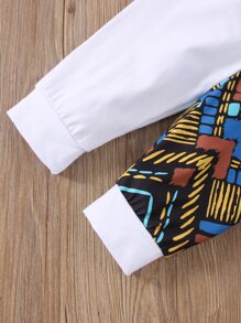 Baby Boy Graphic Print Sweatshirt & Joggers - Multicolor - View 7