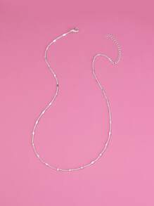 Vòng cổ trang trí hạt phát sáng trong bóng tối - Bạc - Xem 5