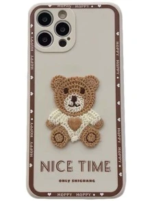 Cartoon Bear Phone Case With Lanyard Compatible With iPhone15/15Plus/15Pro/15Promax - Multicolor - View 3