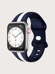 Dây đeo đồng hồ silicon khối màu tương thích với Apple Watch - Nhiều màu - Xem 1