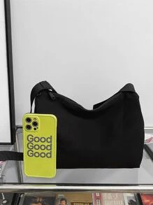 Nhẹ, Túi đeo chéo bằng vải tối giản dành cho doanh nhân dành cho nữ tuổi teen Sinh viên đại học, tân binh và nhân viên văn phòng Hoàn hảo cho văn phòng, đại học, công việc, kinh doanh, đi làm - màu đen - Xem 4