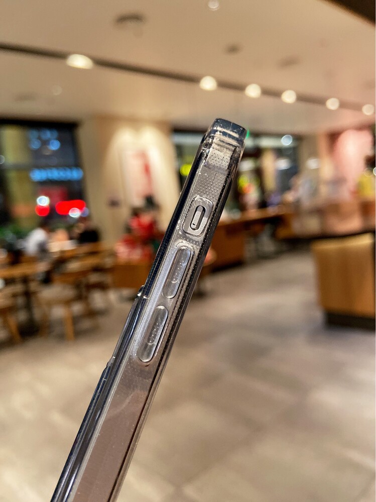 Clear Card Slot Phone Case With Lanyard - Grey - View 3