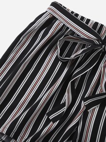 Quần Short kích thước lớn Thắt lưng Sọc Boho - Nhiều màu - Xem 3