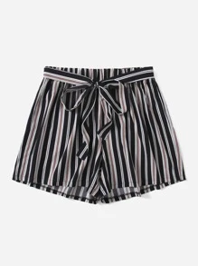 Quần Short kích thước lớn Thắt lưng Sọc Boho - Nhiều màu - Xem 5