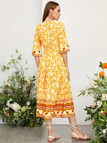 SHEIN Đầm Hoa Bộ lạc Boho - Nhiều màu - Xem 2