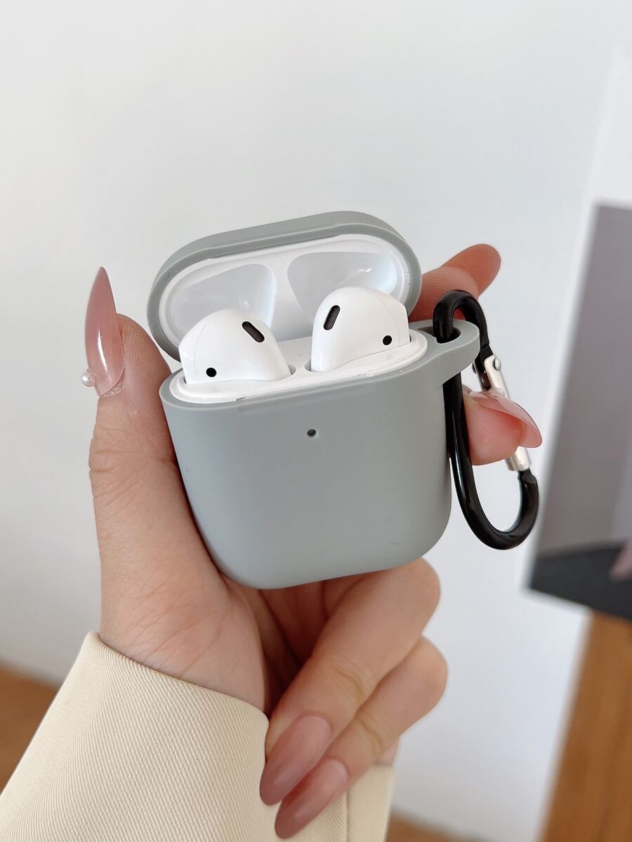 Funda de silicona simple compatible con Airpods - Gris - Ver 1