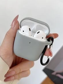 Funda de silicona simple compatible con Airpods - Gris - Ver 2