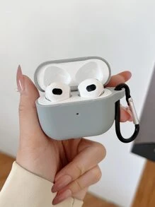 Funda de silicona simple compatible con Airpods - Gris - Ver 4