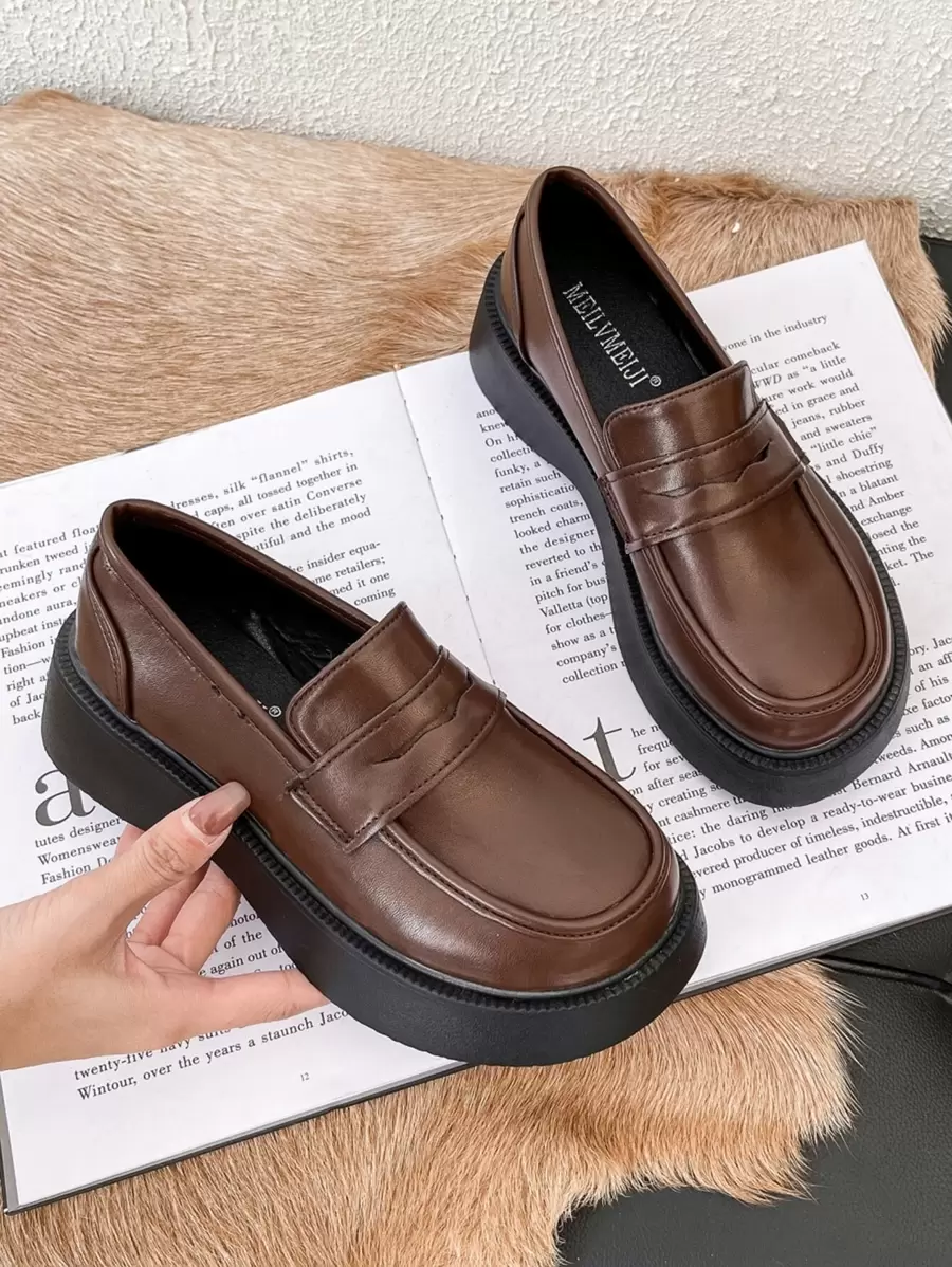 一腳蹬厚底樂福鞋