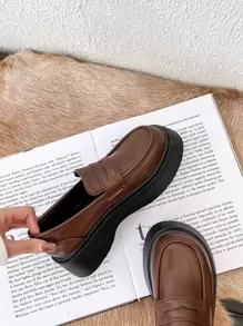 一腳蹬厚底樂福鞋