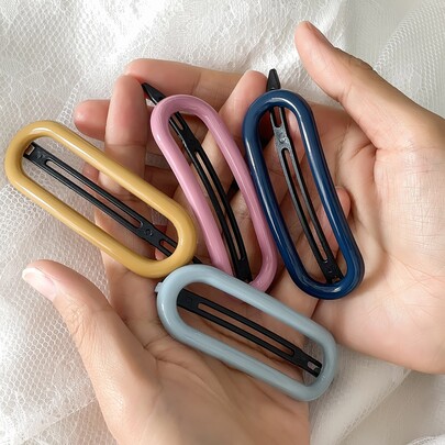 4pcs Solid Hair Clip