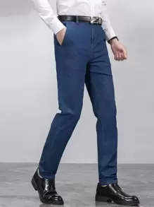 Manfinity 男士斜口袋牛仔褲不附腰帶