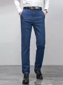 Manfinity 男士斜口袋牛仔褲不附腰帶