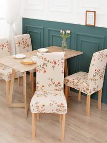 Funda de silla elástica con estampado de flor